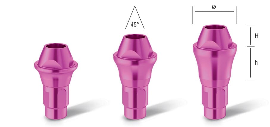 Asper straight abutment multiunit rp